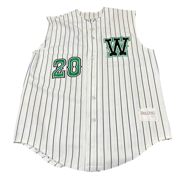 Vintage Delong MiLB Game Used # 20 Minor League Baseball Jersey Men 44 LARGE - Picture 1 of 7